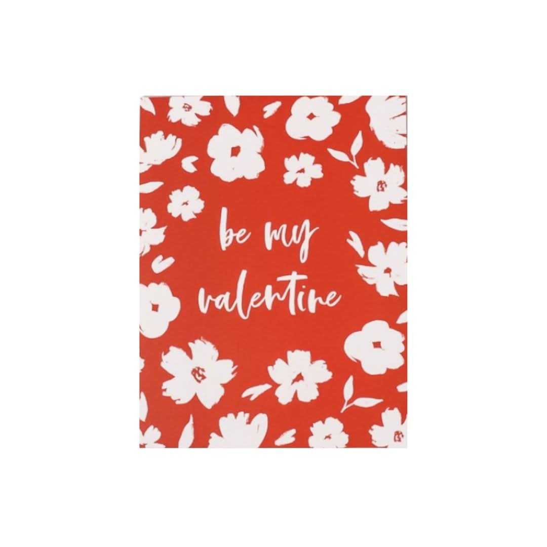 Brush Floral Valentine's Day Greeting Card - Green Fresh Florals + Plants