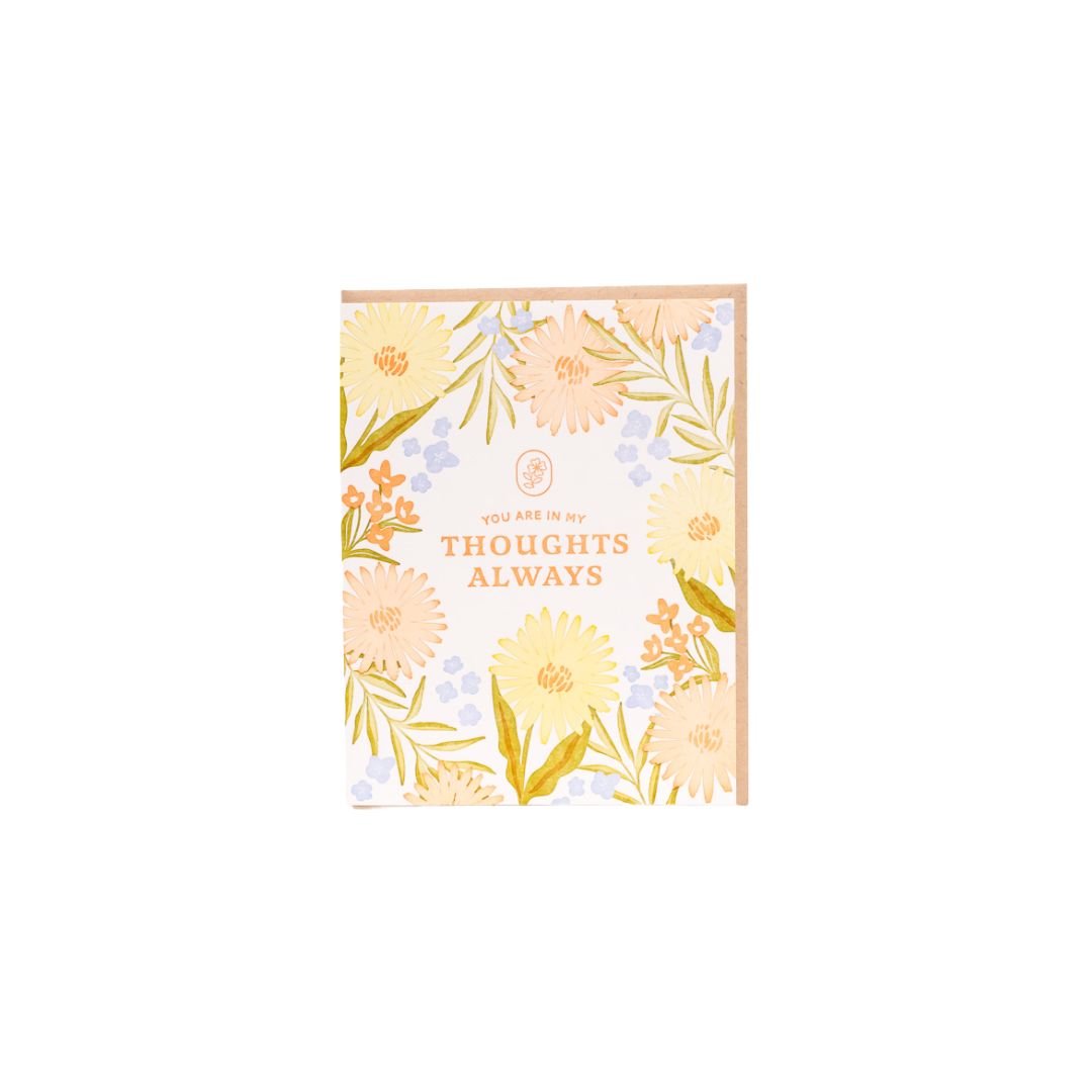 Citrus Sympathy Card - Green Fresh Florals + Plants