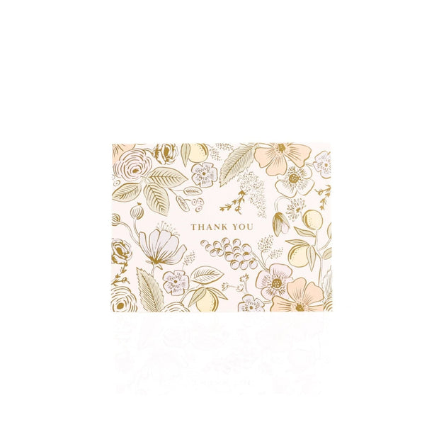 Colette Thank You Card - Green Fresh Florals + Plants