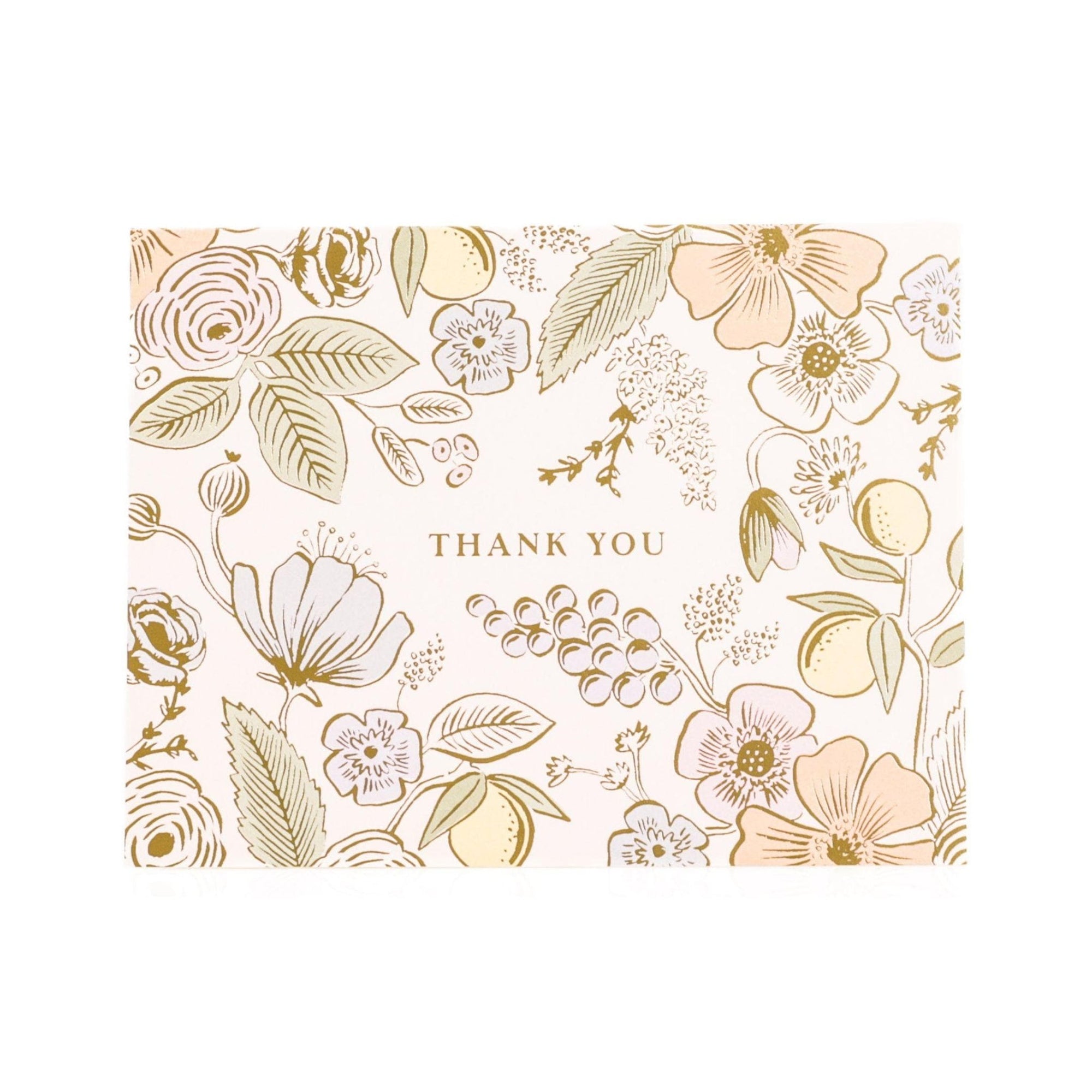 Colette Thank You Card - Green Fresh Florals + Plants