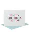 Colorful Happy Birthday Card - Green Fresh Florals + Plants