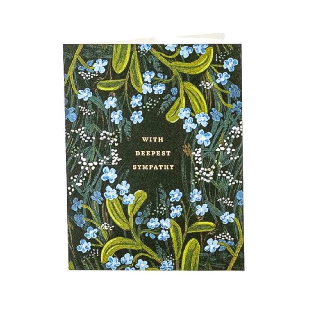 Deepest Sympathy Bouquet Card - Green Fresh Florals + Plants