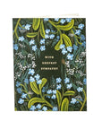Deepest Sympathy Bouquet Card - Green Fresh Florals + Plants