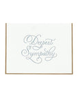 Deepest Sympathy Gold Tipped Card - Green Fresh Florals + Plants