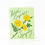 Deepest Sympathy Marigold Card - Green Fresh Florals + Plants