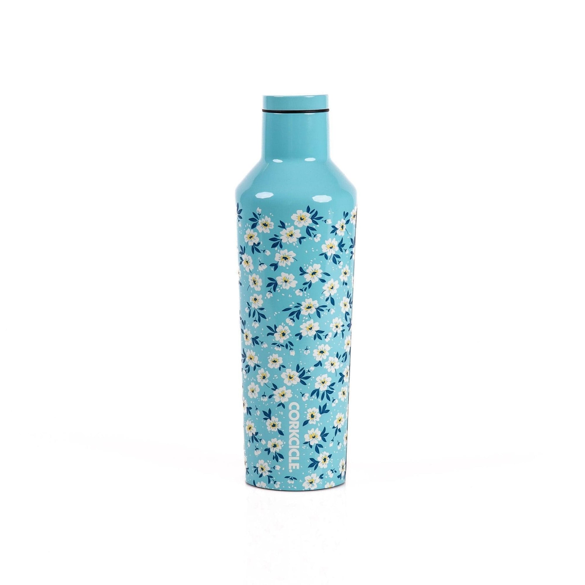 Ditsy Floral Blue Canteen - Green Fresh Florals + Plants