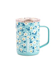 Ditsy Floral Blue Coffee Mug - Green Fresh Florals + Plants