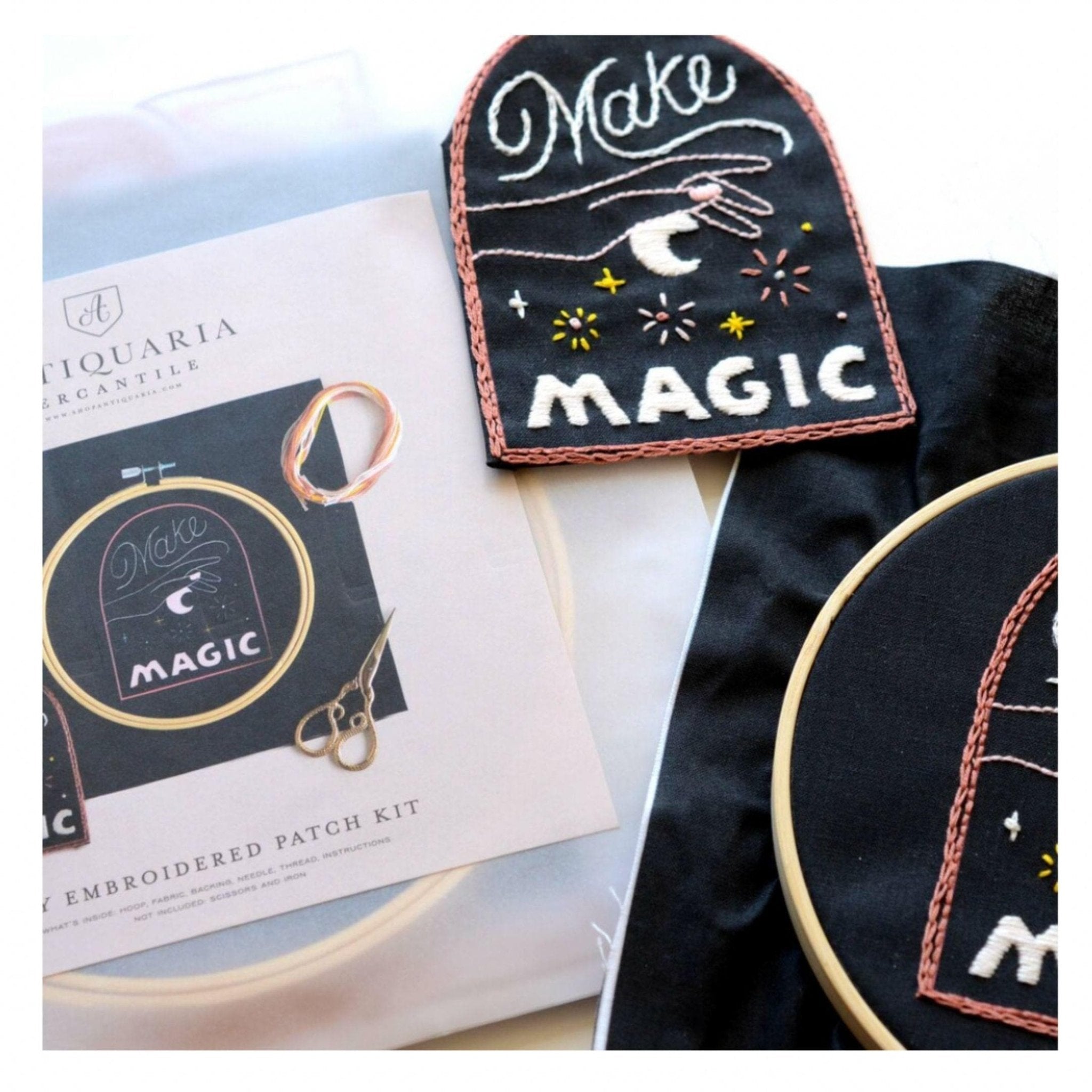 DIY Make Magic Embroidery Patch Kit - Green Fresh Florals + Plants