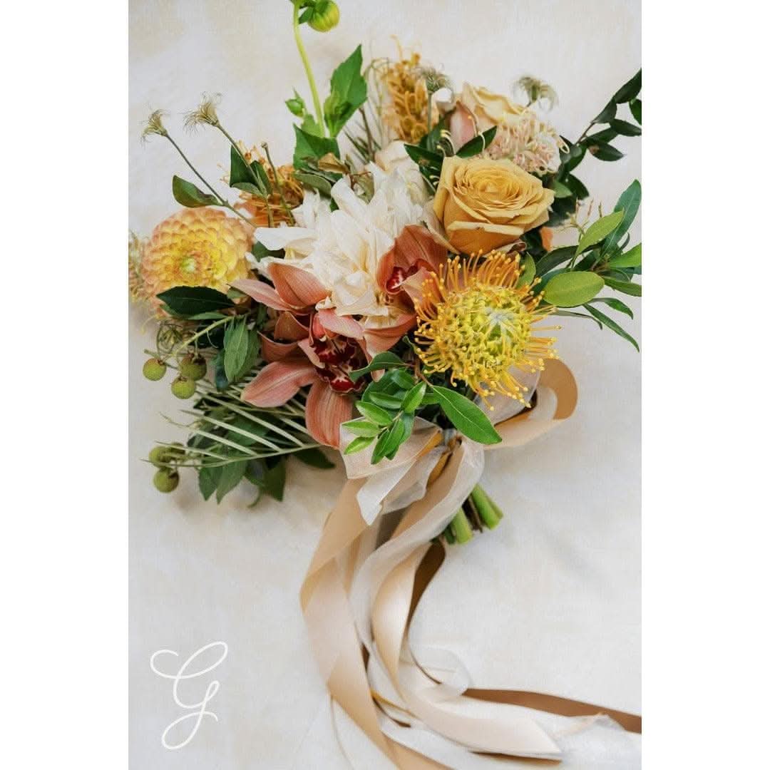 Earthy a la Carte Wedding Bridal Bouquet - Green Fresh Florals + Plants