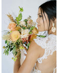 Earthy a la Carte Wedding Bridal Bouquet - Green Fresh Florals + Plants