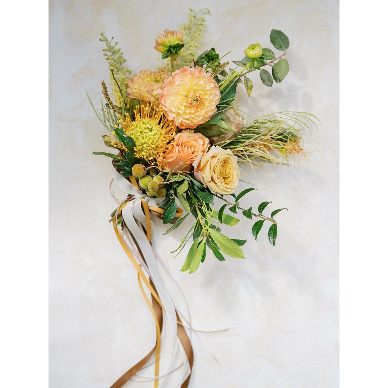 Earthy A la Carte Wedding Bridesmaid Bouquet - Green Fresh Florals + Plants