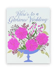 Glorious Wedding Card - Green Fresh Florals + Plants