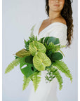 Green Monochrome A la Carte Bridal Bouquet - Green Fresh Florals + Plants