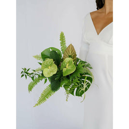 Green Monochrome A la Carte Bridal Bouquet - Green Fresh Florals + Plants