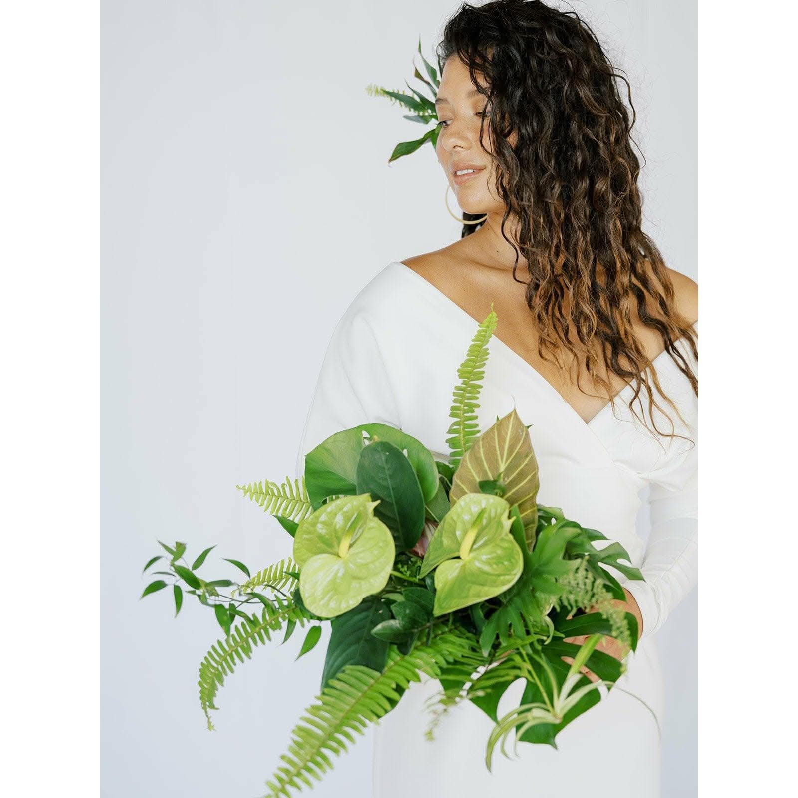 Green Monochrome A la Carte Bridal Bouquet - Green Florals – Green