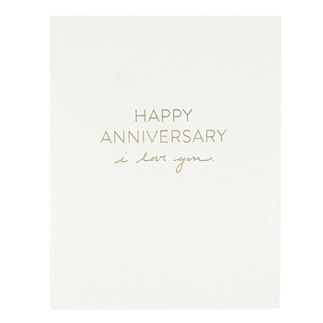 Happy Anniversary, I Love You Card - Green Fresh Florals + Plants