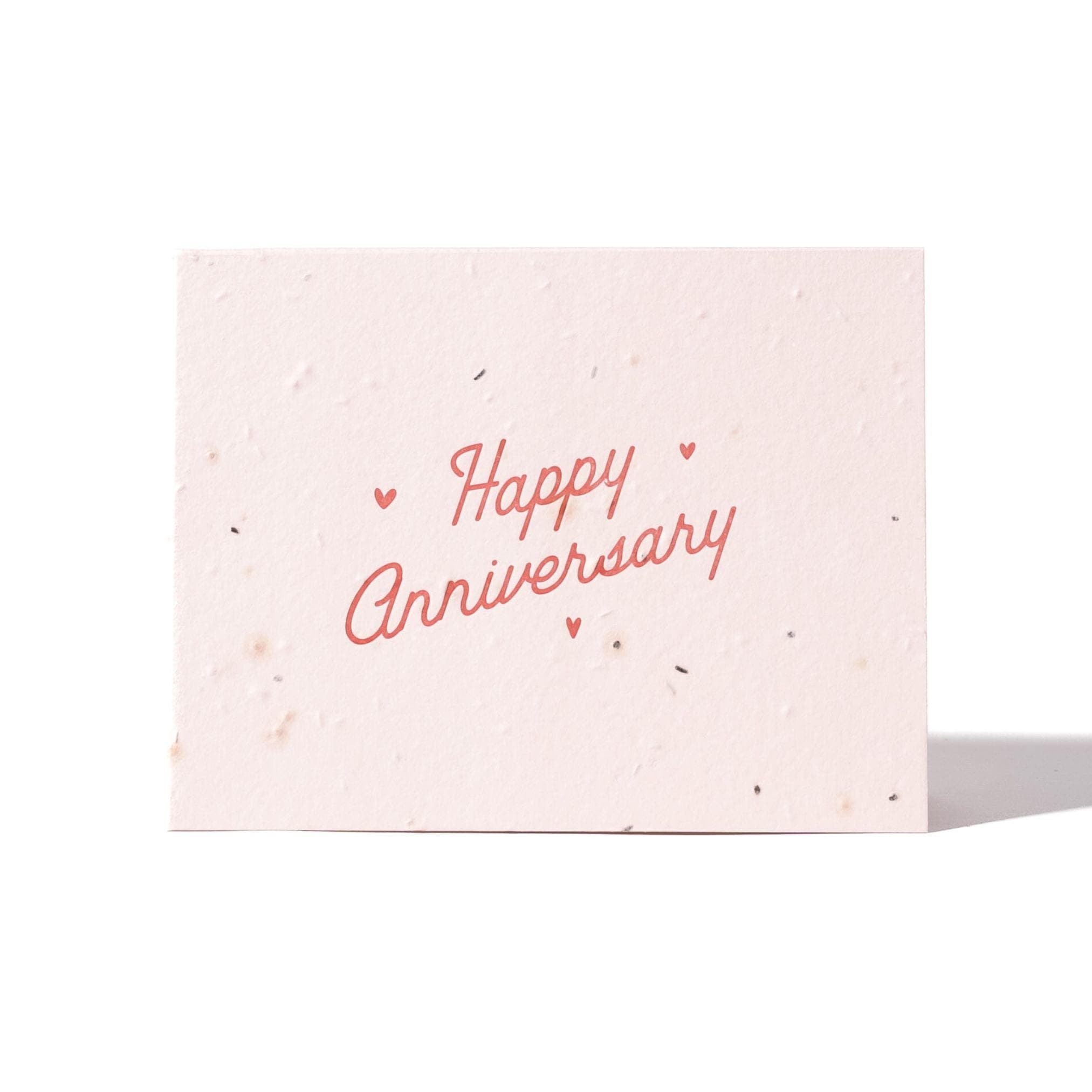 Happy Anniversary Seed Card - Green Fresh Florals + Plants