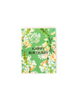 Happy Birthday Green Floral Card - Green Fresh Florals + Plants