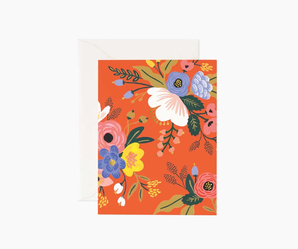 Lively Floral Card - Green Fresh Florals + Plants