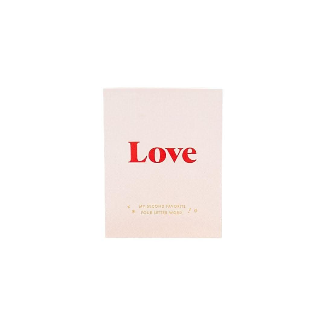 Shop Love Favorite Four Letter Word Card online from Green Fresh Florals + Plants