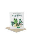 Love Grows Card - Green Fresh Florals + Plants