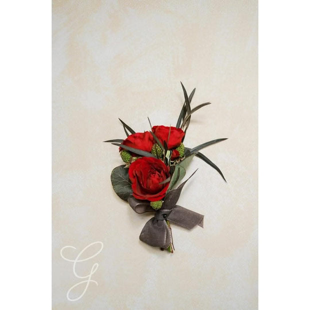 Moody A la Carte Wedding Corsage - Green Fresh Florals + Plants