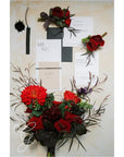 Moody A la Carte Wedding Corsage - Green Fresh Florals + Plants