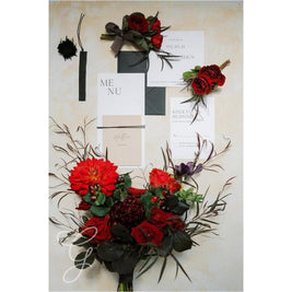 Moody A la Carte Wedding Corsage - Green Fresh Florals + Plants