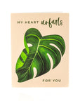 My Heart Unfurls For You Card - Green Fresh Florals + Plants