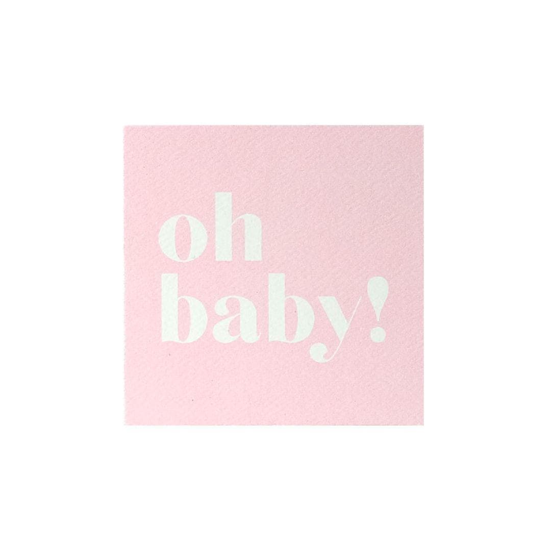 Oh Baby Girl Card - Green Fresh Florals + Plants