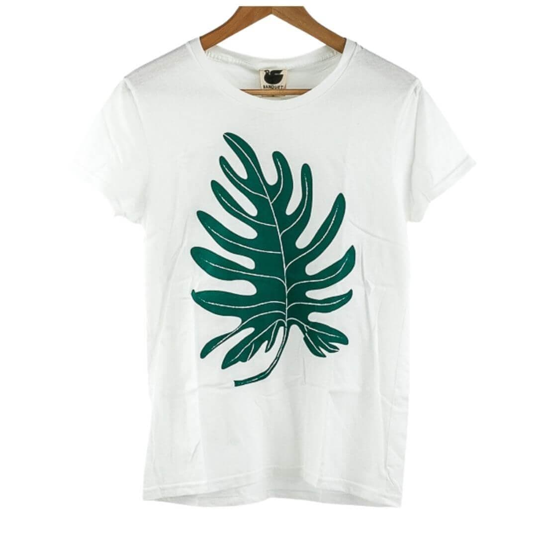 Philodendron Leaf Women's T-Shirt - Green Fresh Florals + Plants
