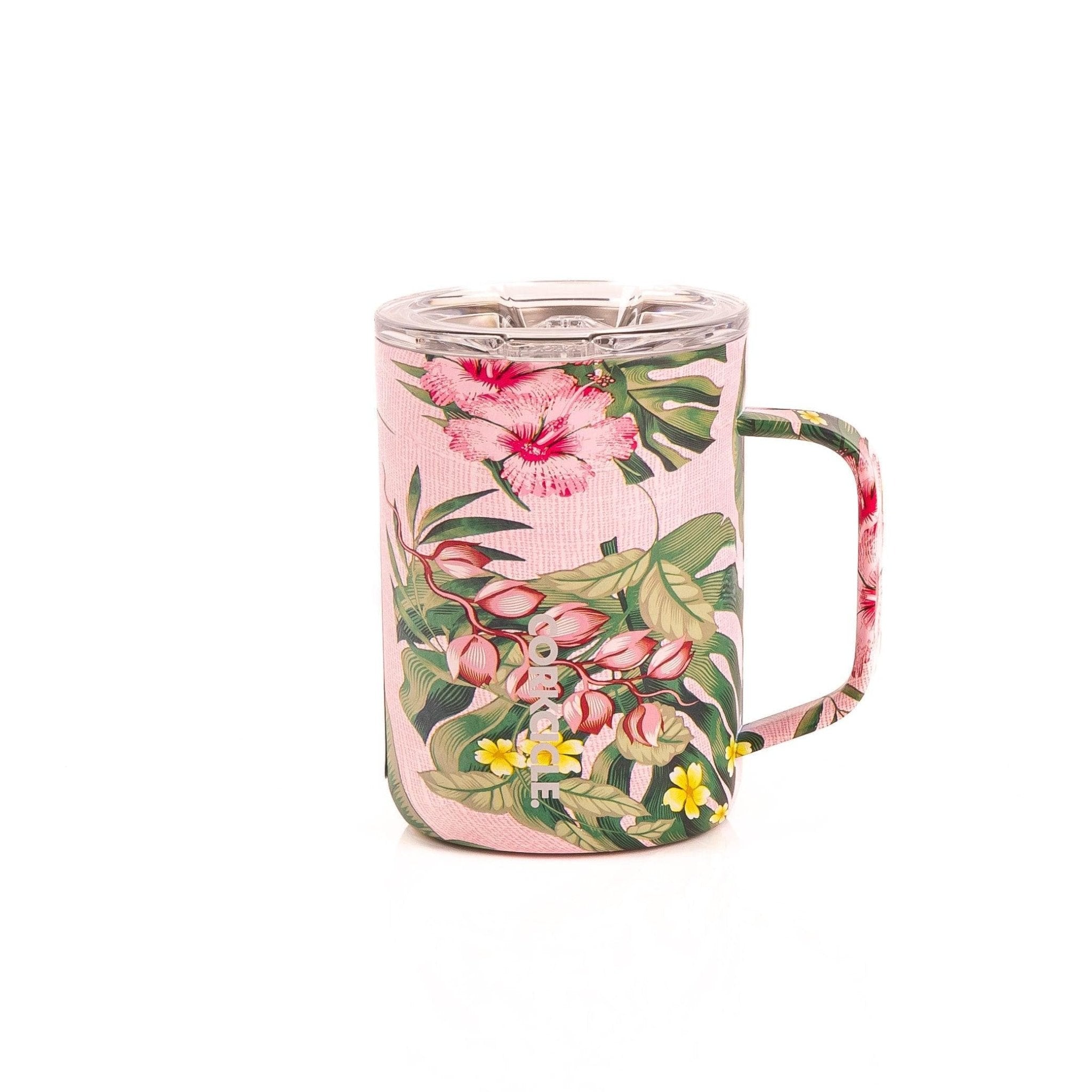 Pink Luau Mug - Green Fresh Florals + Plants