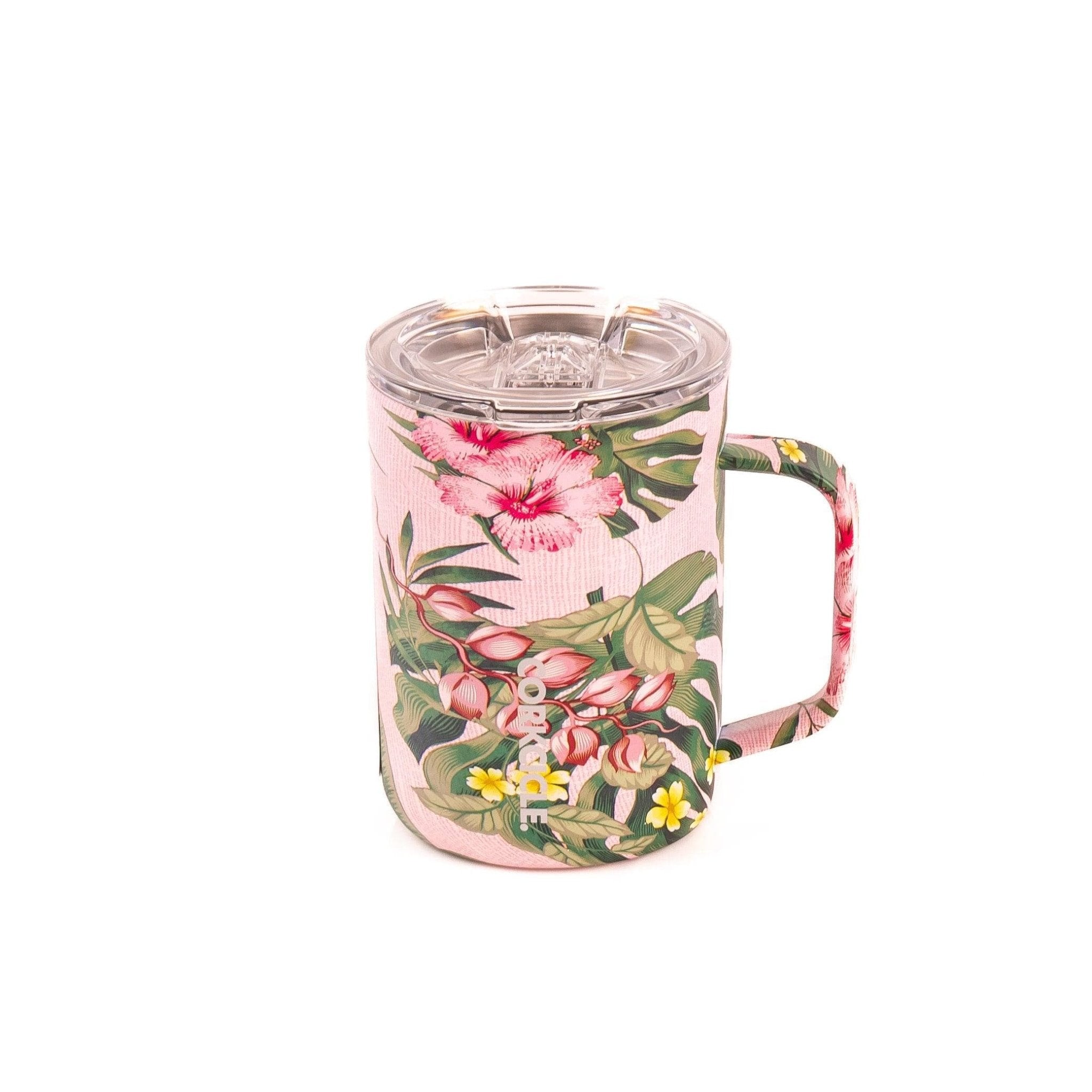 Pink Luau Mug - Green Fresh Florals + Plants