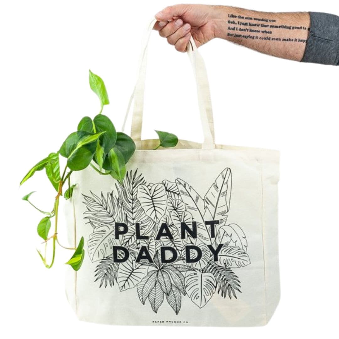 Plant Daddy Tote - Green Fresh Florals + Plants
