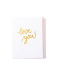 Playful Love You Card - Green Fresh Florals + Plants