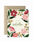 Poppy Valentine's Day Greeting Card - Green Fresh Florals + Plants