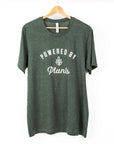 Powered By Plants T-Shirt - Green Fresh Florals + Plants