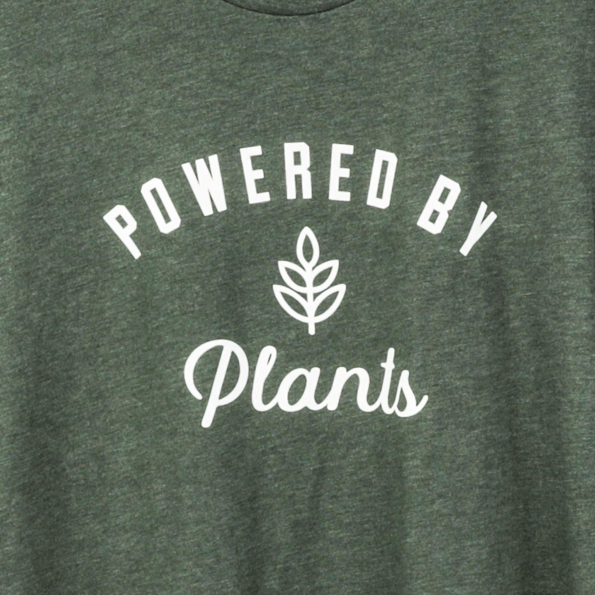 Powered By Plants T-Shirt - Green Fresh Florals + Plants