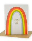 Rainbow Thank You Card - Green Fresh Florals + Plants
