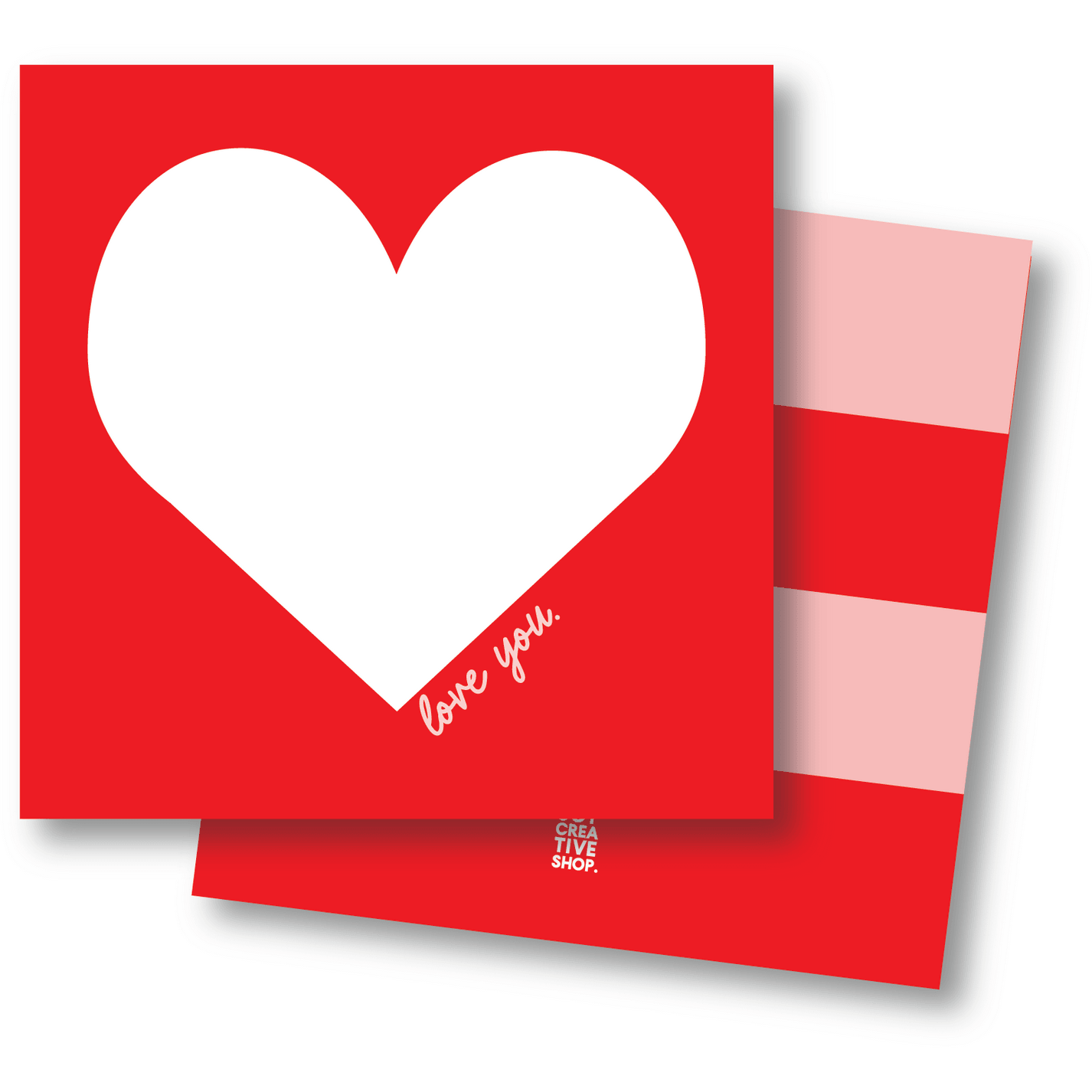 Shop Red Heart Square Valentine Card online from Green Fresh Florals + Plants