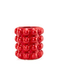 Red Hobnail Vase Green Fresh Florals + Plants
