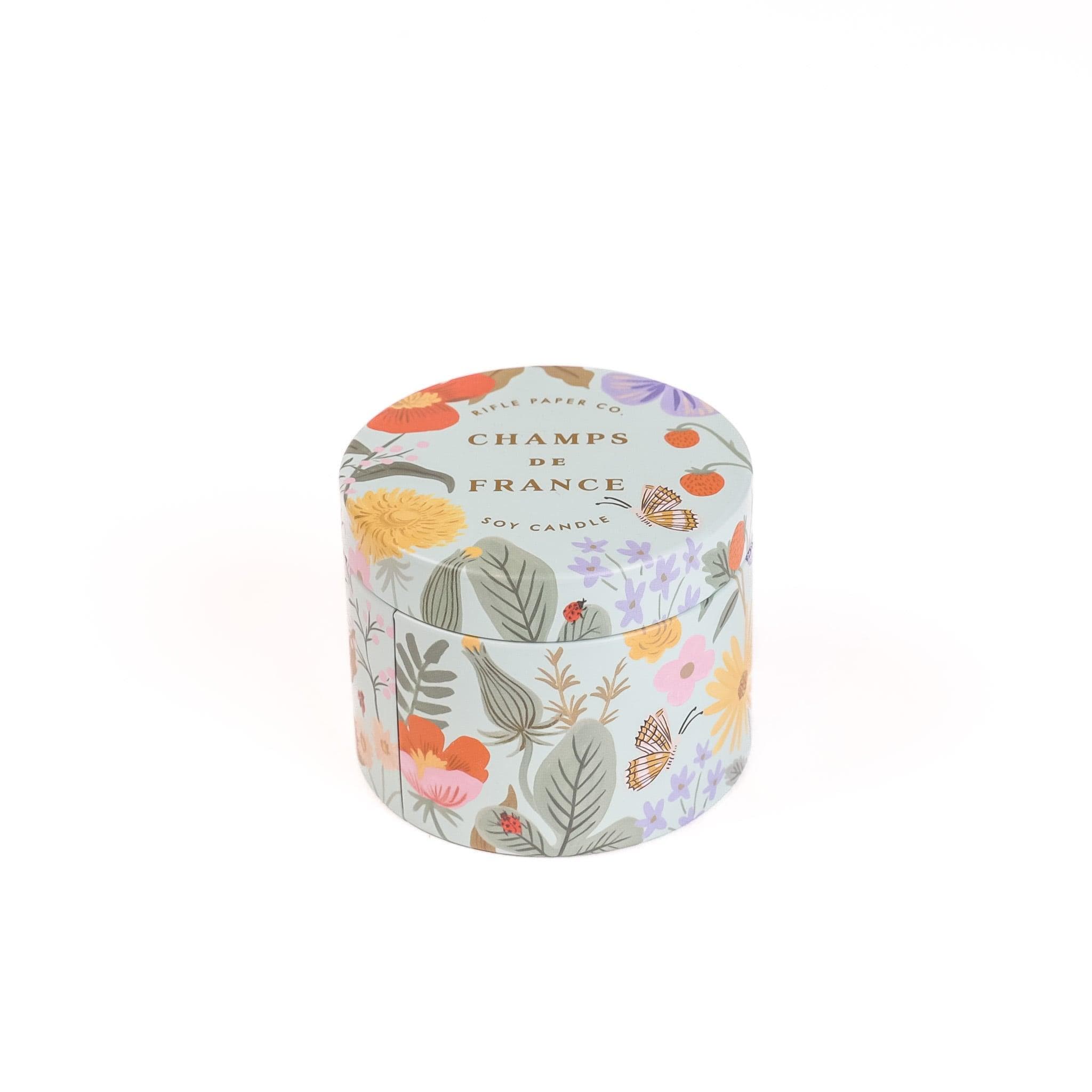 Rifle Illustrated Tin Candles - Green Fresh Florals + Plants