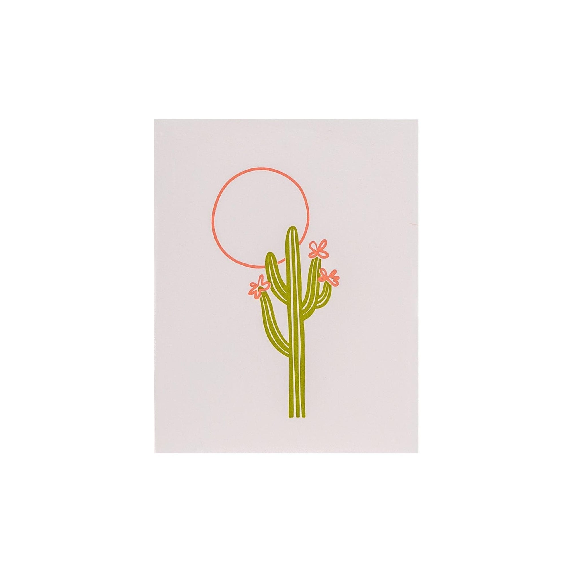 Saguaro Greeting Card - Green Fresh Florals + Plants