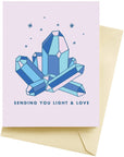 Sending You Light and Love Card - Green Fresh Florals + Plants