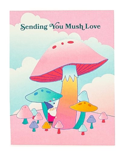 Sending You Mush Love Card - Green Fresh Florals + Plants