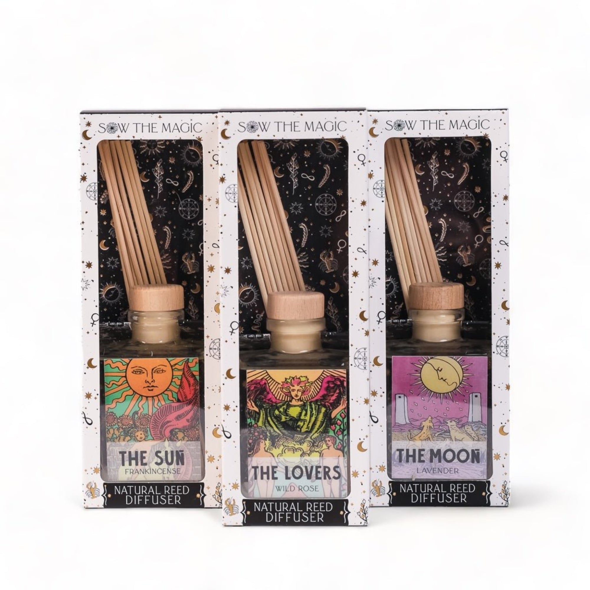 Tarot Card Home Reed Diffuser - Green Fresh Florals + Plants