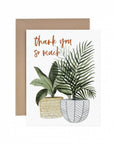 Thank You So Much Potted Plant Greeting Card - Green Fresh Florals + Plants