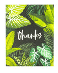 Thanks Green Foliage Card - Green Fresh Florals + Plants