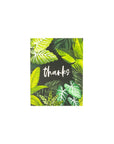 Thanks Green Foliage Card - Green Fresh Florals + Plants