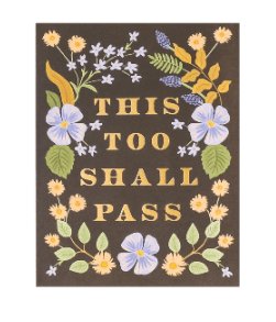 This Too Shall Pass Card - Green Fresh Florals + Plants